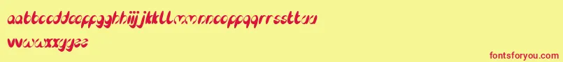 EnjoyTheTime Font – Red Fonts on Yellow Background