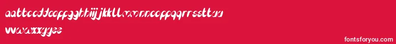 EnjoyTheTime Font – White Fonts on Red Background