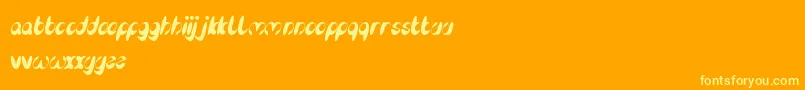 EnjoyTheTime Font – Yellow Fonts on Orange Background
