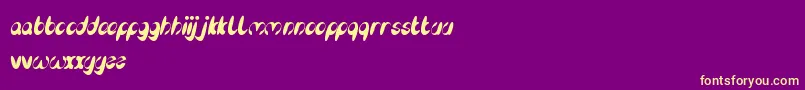 EnjoyTheTime Font – Yellow Fonts on Purple Background