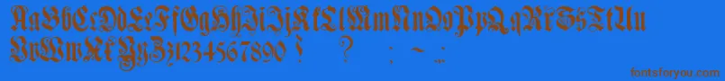 fuente GenzschEtHeyseAlternate – Fuentes Marrones Sobre Fondo Azul