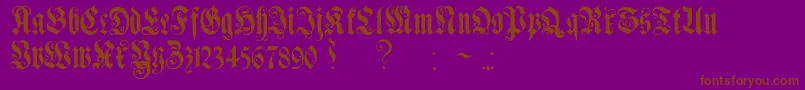 GenzschEtHeyseAlternate Font – Brown Fonts on Purple Background