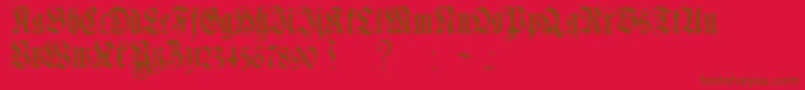 Police GenzschEtHeyseAlternate – polices brunes sur fond rouge