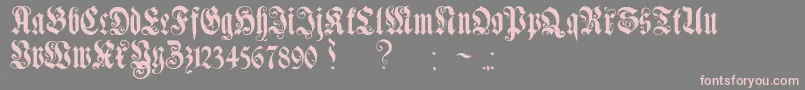 GenzschEtHeyseAlternate Font – Pink Fonts on Gray Background