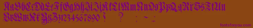 GenzschEtHeyseAlternate Font – Purple Fonts on Brown Background