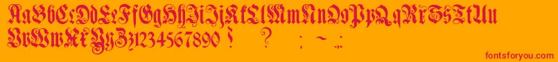 More about GenzschEtHeyseAlternate Font GenzschEtHeyseAlternate Font – Red Fonts on Orange Background