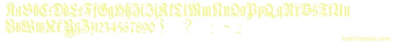 GenzschEtHeyseAlternate Font – Yellow Fonts on White Background