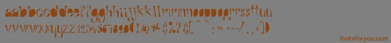 AlphabitsFat Font – Brown Fonts on Gray Background