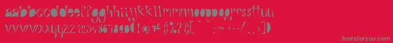AlphabitsFat Font – Gray Fonts on Red Background
