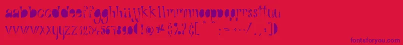 AlphabitsFat Font – Purple Fonts on Red Background