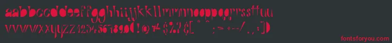 AlphabitsFat Font – Red Fonts on Black Background