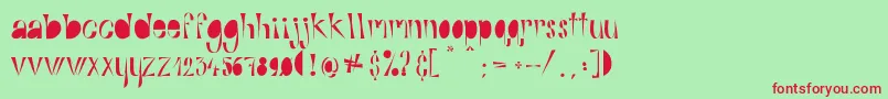 AlphabitsFat Font – Red Fonts on Green Background