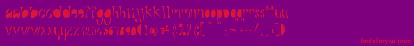 Police AlphabitsFat – polices rouges sur fond violet