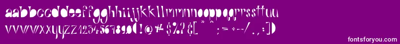 Police AlphabitsFat – polices blanches sur fond violet