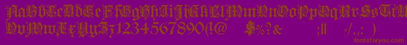 Dearest Font – Brown Fonts on Purple Background