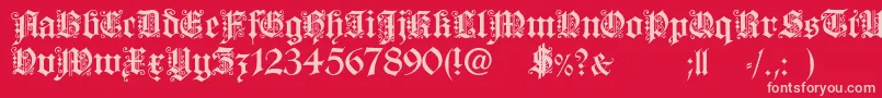 Dearest Font – Pink Fonts on Red Background