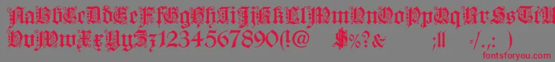 Dearest Font – Red Fonts on Gray Background