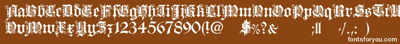 Dearest Font – White Fonts on Brown Background