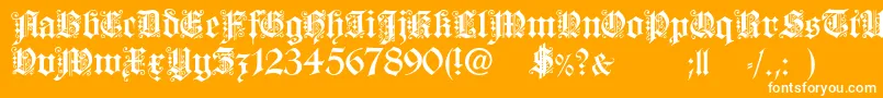 Dearest Font – White Fonts on Orange Background