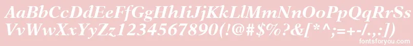 NewAsterLtBoldItalic Font – White Fonts on Pink Background