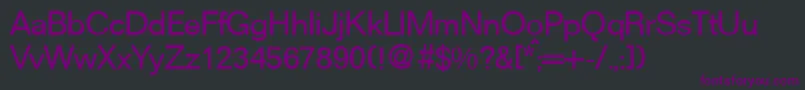 Шрифт FolderdbNormal – фиолетовые шрифты на чёрном фоне