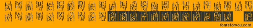Typoasisinitials Font – Black Fonts on Orange Background