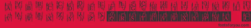 Typoasisinitials Font – Black Fonts on Red Background