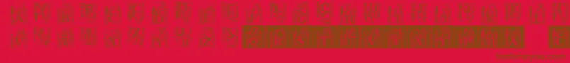フォントTypoasisinitials – 赤い背景に茶色の文字