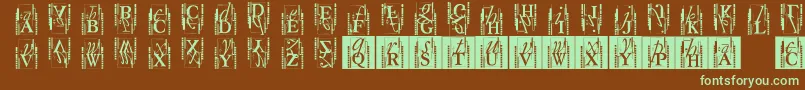 Typoasisinitials Font – Green Fonts on Brown Background