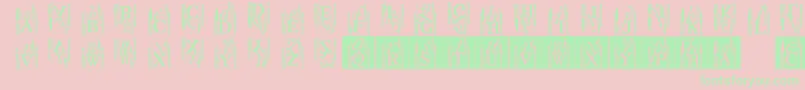Typoasisinitials Font – Green Fonts on Pink Background