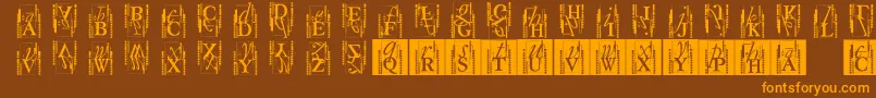 Fonte Typoasisinitials – fontes laranjas em um fundo marrom