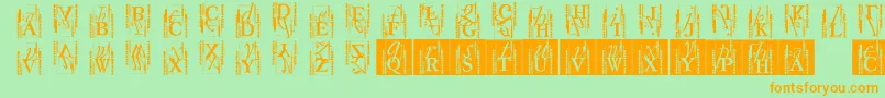 Typoasisinitials Font – Orange Fonts on Green Background