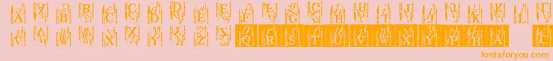 Typoasisinitials Font – Orange Fonts on Pink Background