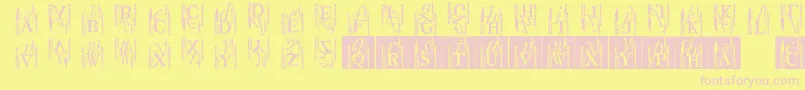 Typoasisinitials Font – Pink Fonts on Yellow Background