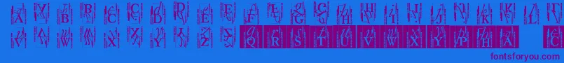 Шрифт Typoasisinitials – фиолетовые шрифты на синем фоне