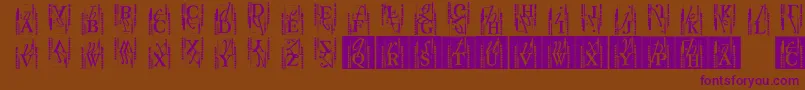 Typoasisinitials Font – Purple Fonts on Brown Background