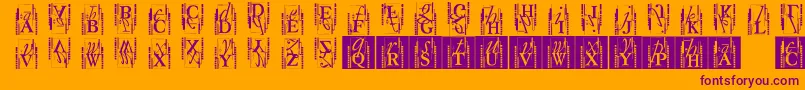 Typoasisinitials Font – Purple Fonts on Orange Background