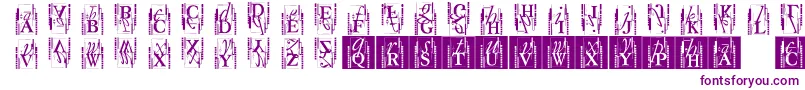 Czcionka Typoasisinitials – fioletowe czcionki