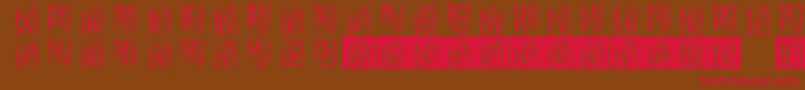 Typoasisinitials Font – Red Fonts on Brown Background