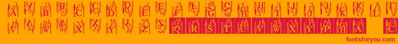 Typoasisinitials Font – Red Fonts on Orange Background
