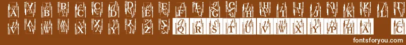 fuente Typoasisinitials – Fuentes Blancas Sobre Fondo Marrón