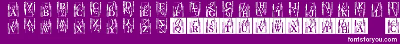 Police Typoasisinitials – polices blanches sur fond violet