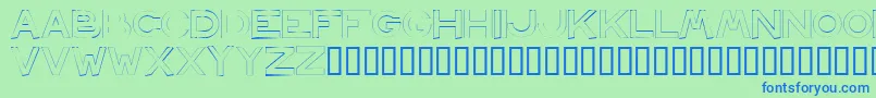 フォントAntwerp – 青い文字は緑の背景です。