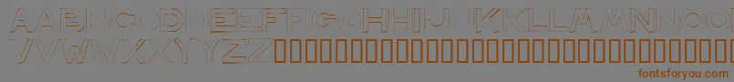 フォントAntwerp – 茶色の文字が灰色の背景にあります。