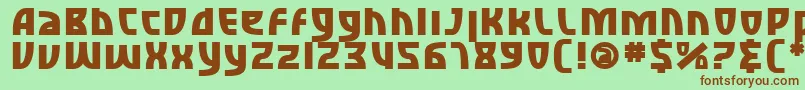 Шрифт SfRetroesqueBold – коричневые шрифты на зелёном фоне