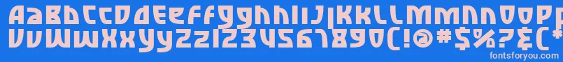 Police SfRetroesqueBold – polices roses sur fond bleu