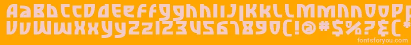 SfRetroesqueBold Font – Pink Fonts on Orange Background