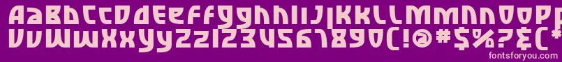 SfRetroesqueBold Font – Pink Fonts on Purple Background