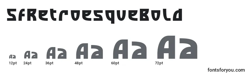 Размеры шрифта SfRetroesqueBold