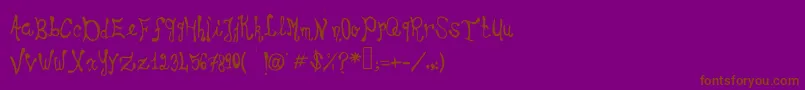 Шрифт Choirboy – коричневые шрифты на фиолетовом фоне